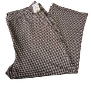 Sanctuary B&W Plaid Stretchy Capri Pants Sz 3X
